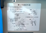 車いすの設定方法の手順のイラスト