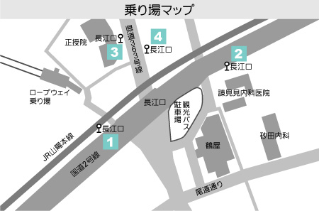 長江口付近乗り場マップ